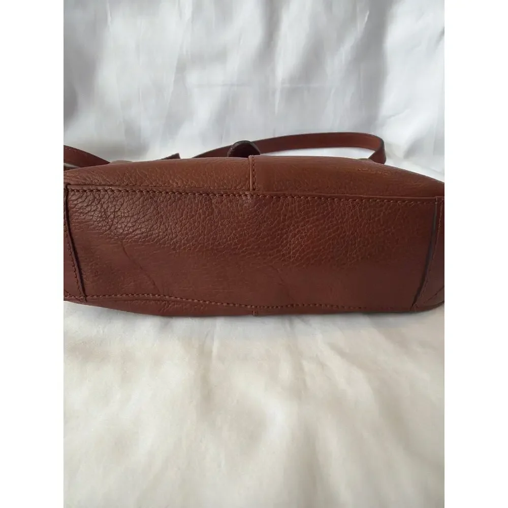 Vintage Liz Claiborne Leather Co. Brown Leather Handbag Pebbled Leather